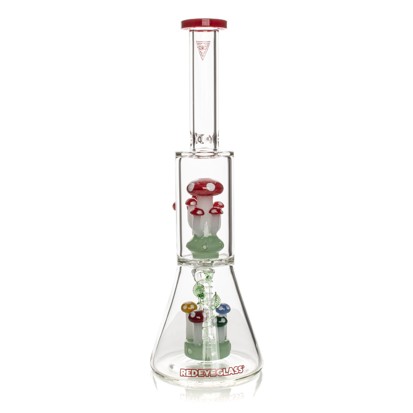 Red Eye Glass Mushroom Bong Water Pipe Avabale At Bong Shop One Love Hemp Co. 1449 Kingsway, Vancouver, B.C., Canada