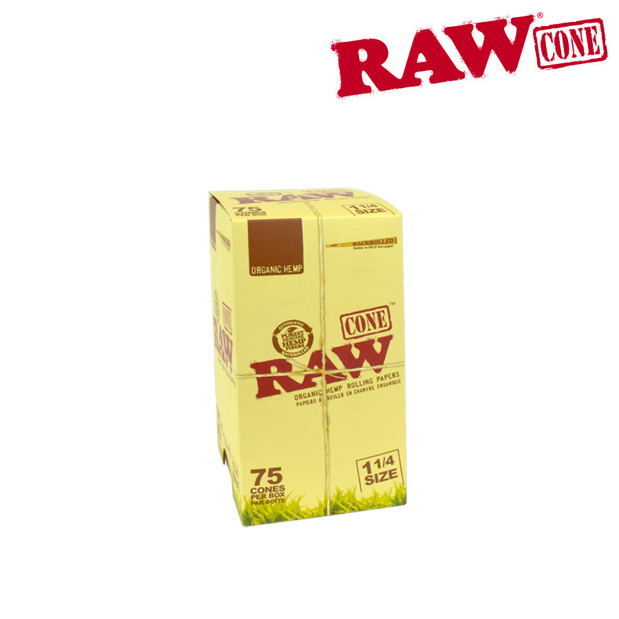 RAW Organic Pre-Rolled Cone 1¼ – 75/PACK