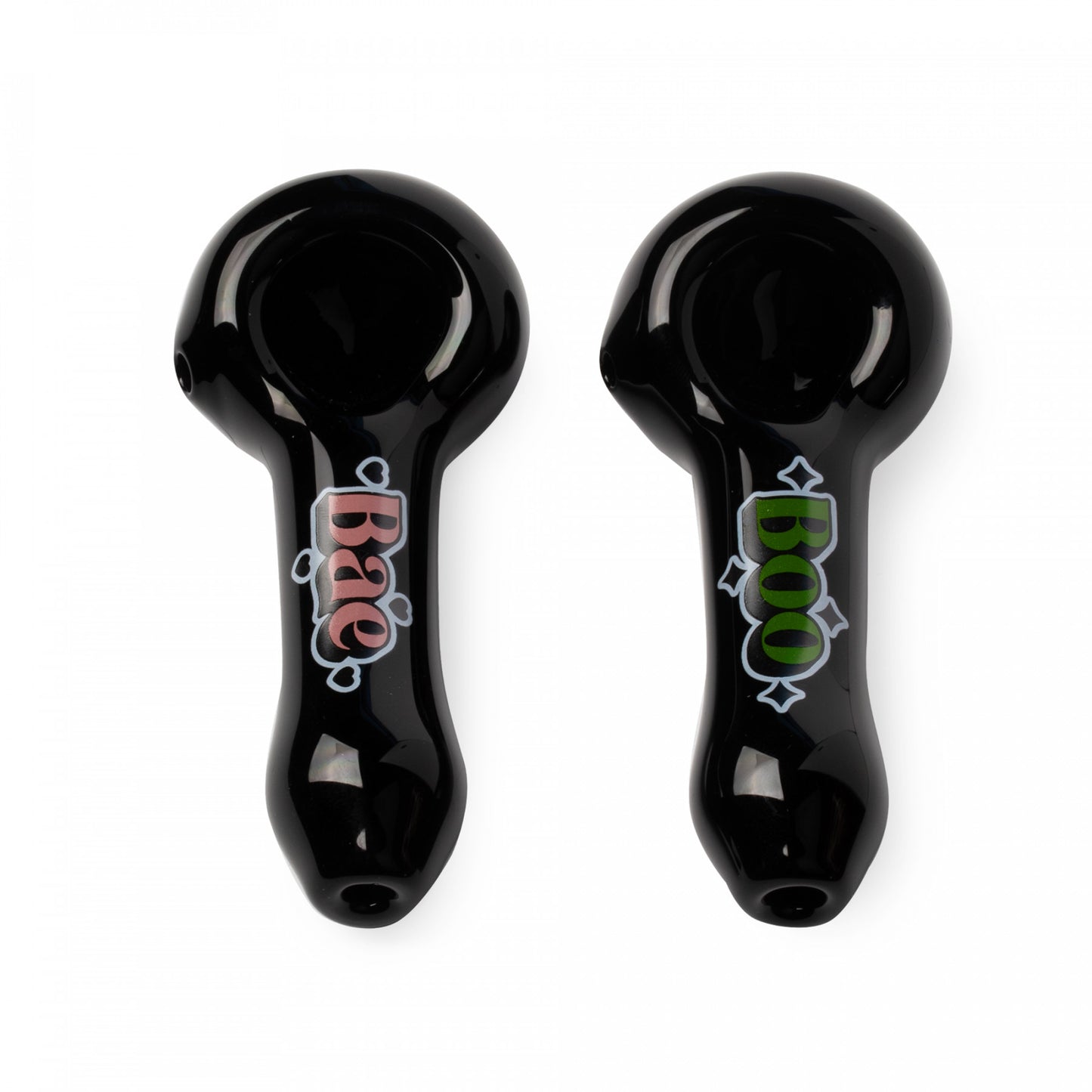 Red Eye Glass 3.75" Boo & Bae Hand Pipe Set (Pack of 2)
