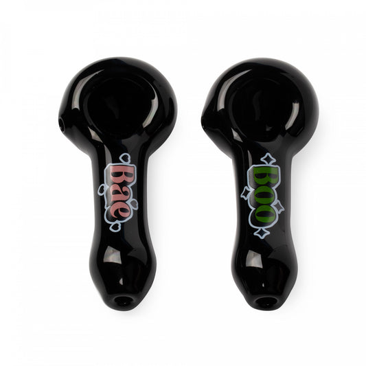 Red Eye Glass 3.75" Boo & Bae Hand Pipe Set (Pack of 2)