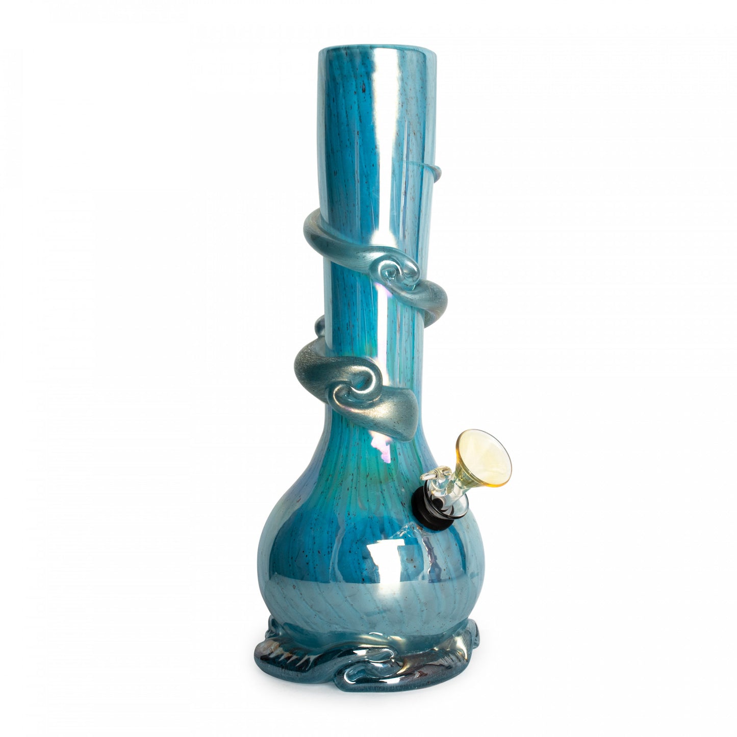 Retro Glass 13" Platinum Metallic Kozani Water Pipe
