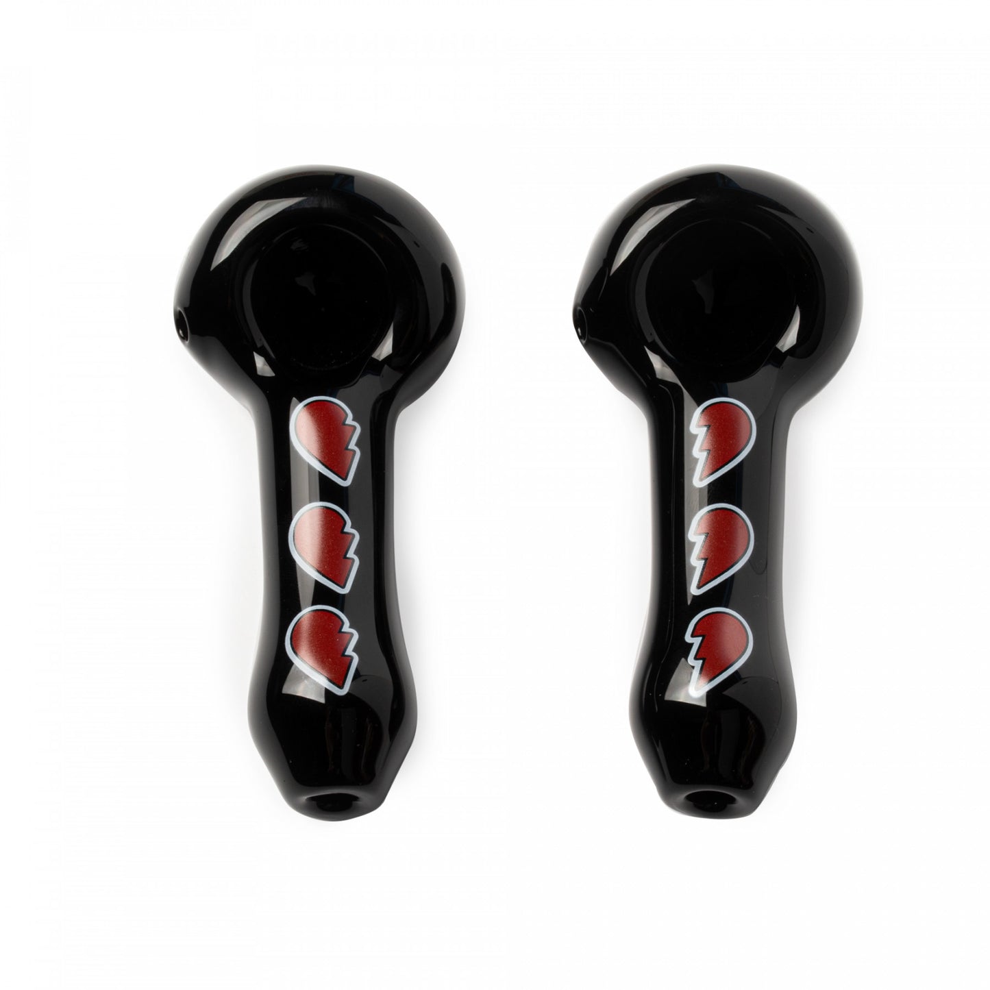 Red Eye Glass Heart Set