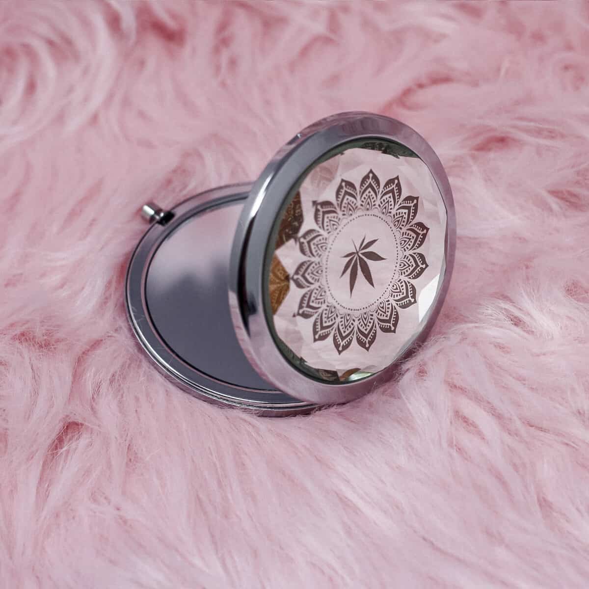 Fashionably High Silver Pocket Mirror. Canada