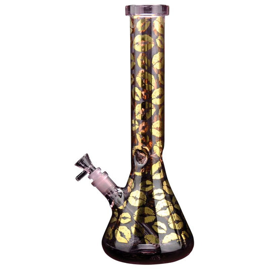 Red Eye Glass 15" Lips Full Wrap Beaker Water Pipe