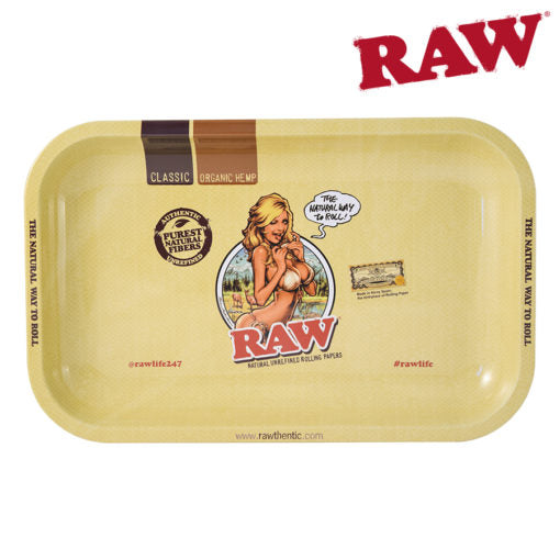 RAW METAL ROLLING TRAY - BIKINI GIRL SM