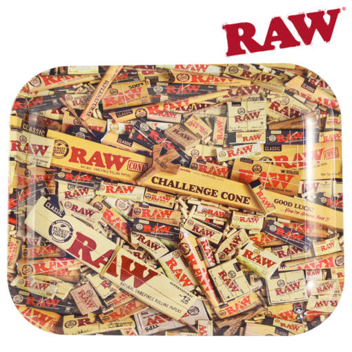 RAW METAL ROLLING TRAY – MIX LRG