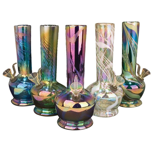 8 Inch Tall Retro Glass Radium Metallic Tube W/Wrap