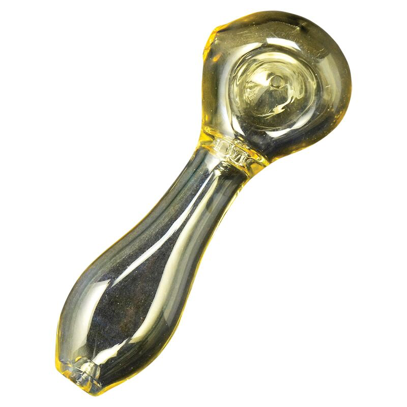 Red Eye Glass Honeydew Flatty Hand Pipe