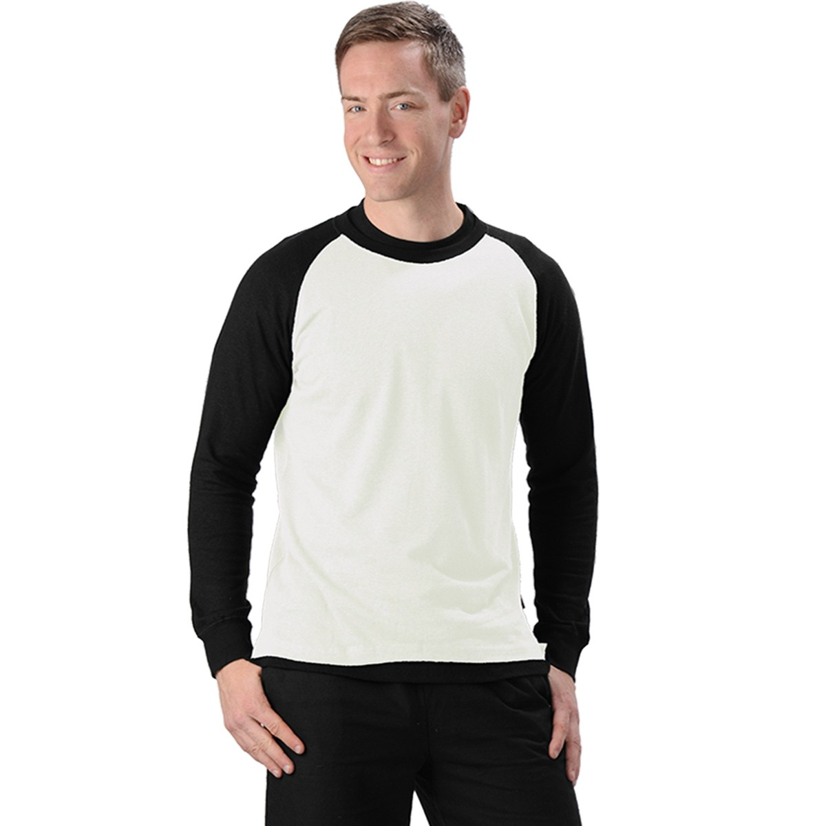 Men's Hemp Long Sleeve Baseball Top