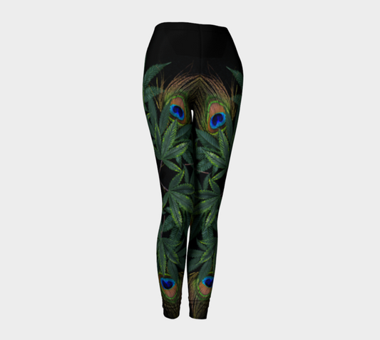 Peacock Leaf Leggings