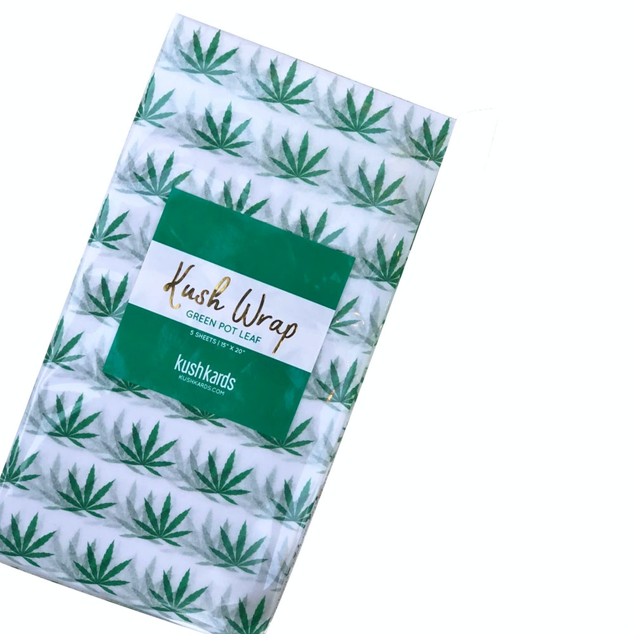 Kush KARDS Green Pot Leaf Wrapping Paper