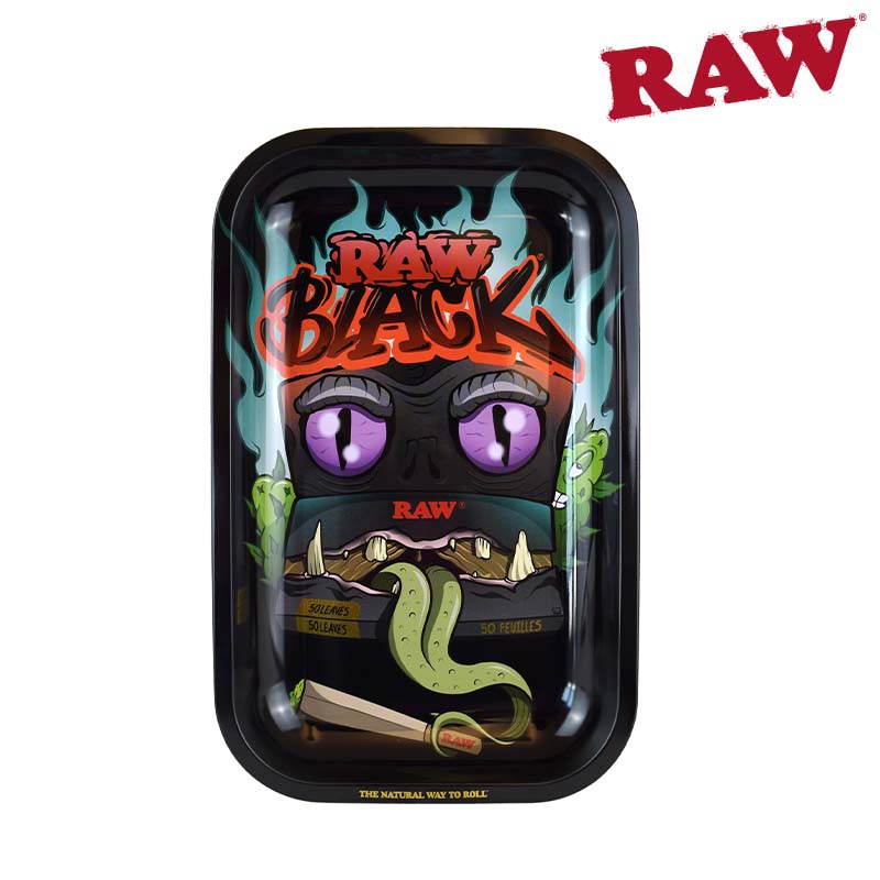 RAW Tin Black Monster Rolling Tray Small