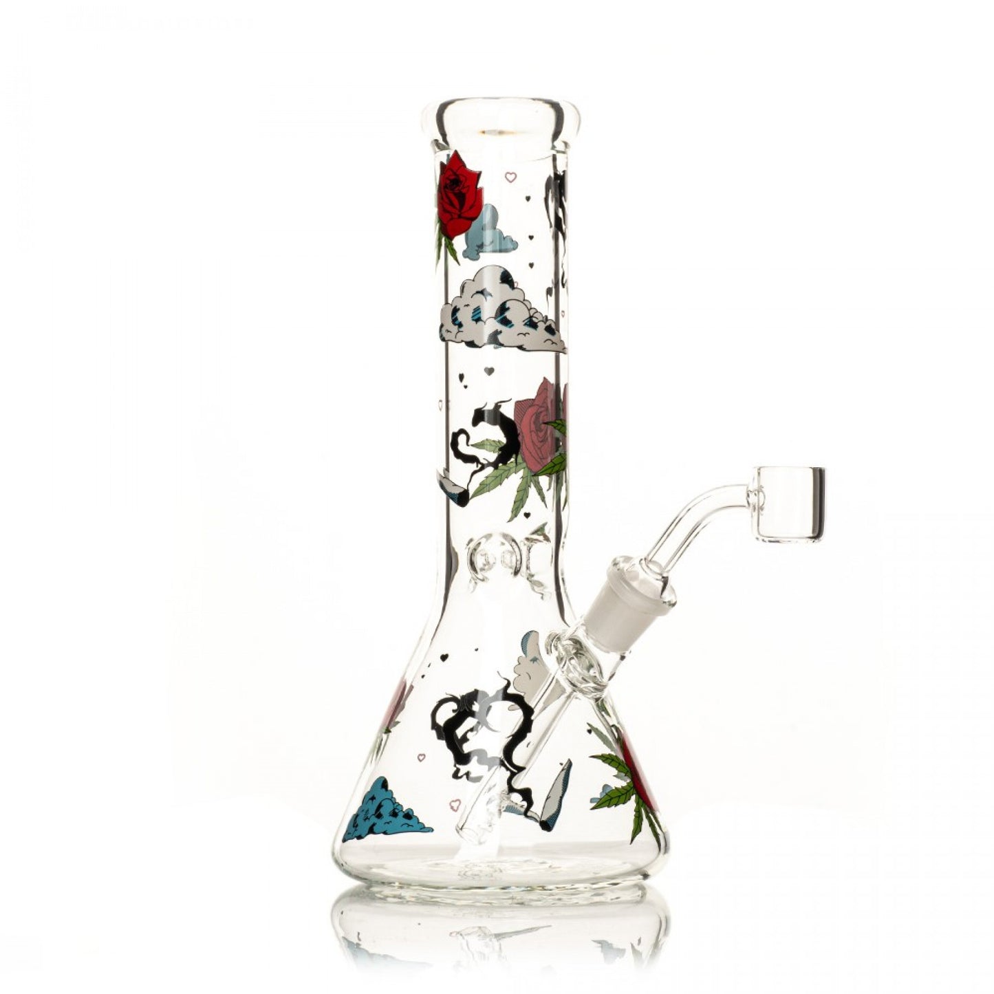 RED EYE GLASS® 8.5" Roses & Weed Concentrate Rig