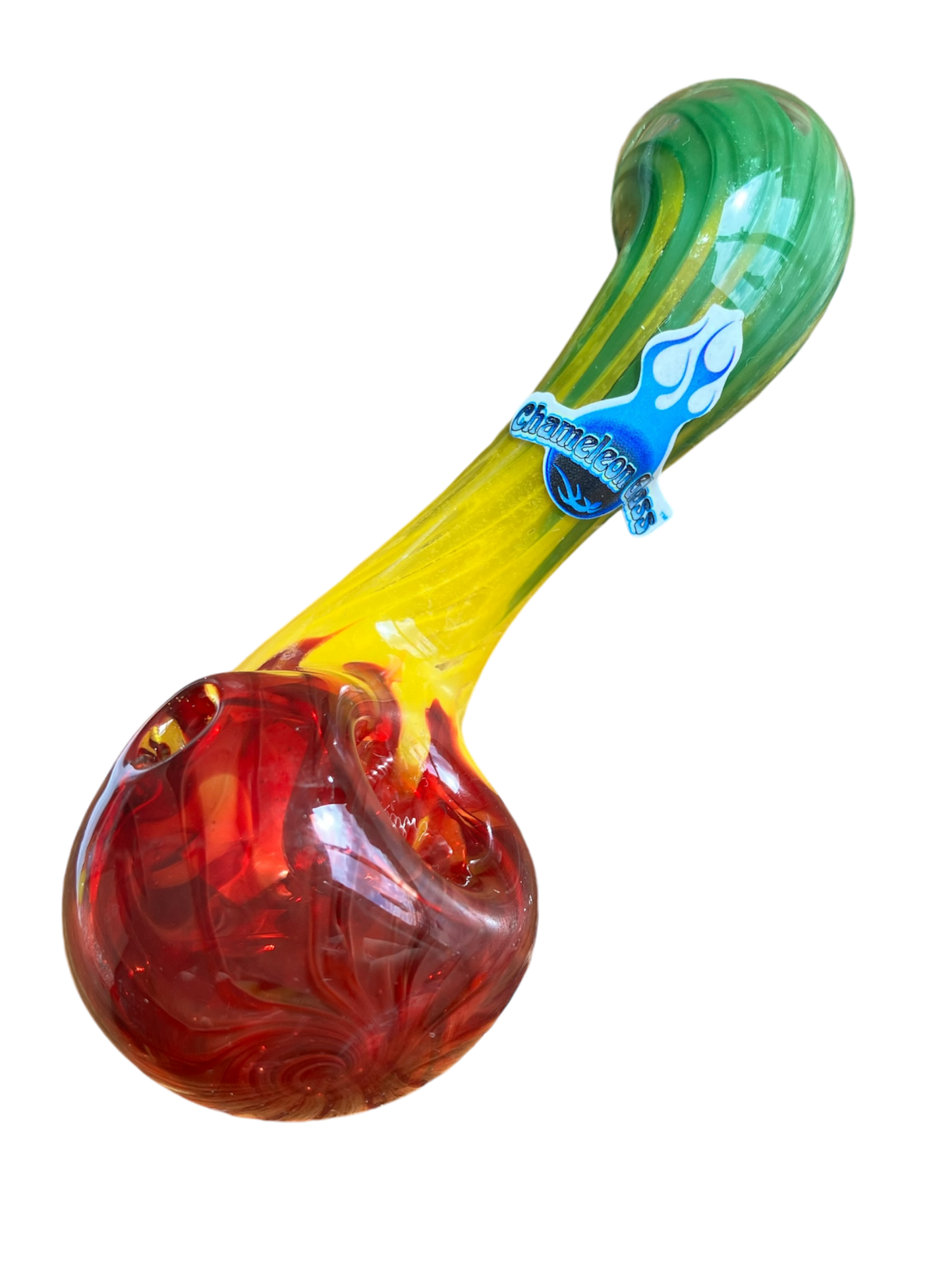 Chameleon Glass Rasta Sherlock Pipe