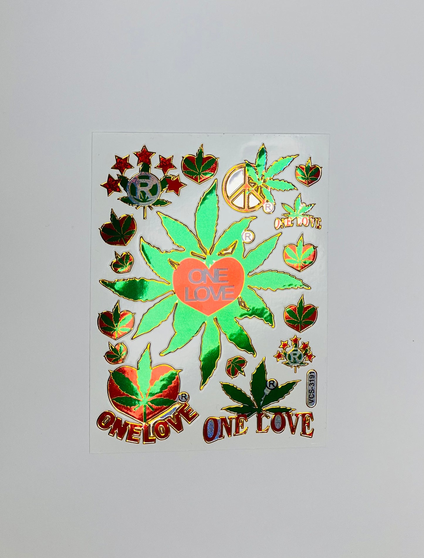 Hempflower Sticker Weed Leaf Sticker Sheets – One Love Hemp Company