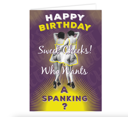 Happy Birthday Sweet Cheeks Swag Card
