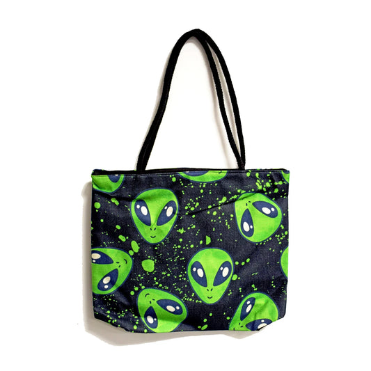 Alien Jute Tote Bag