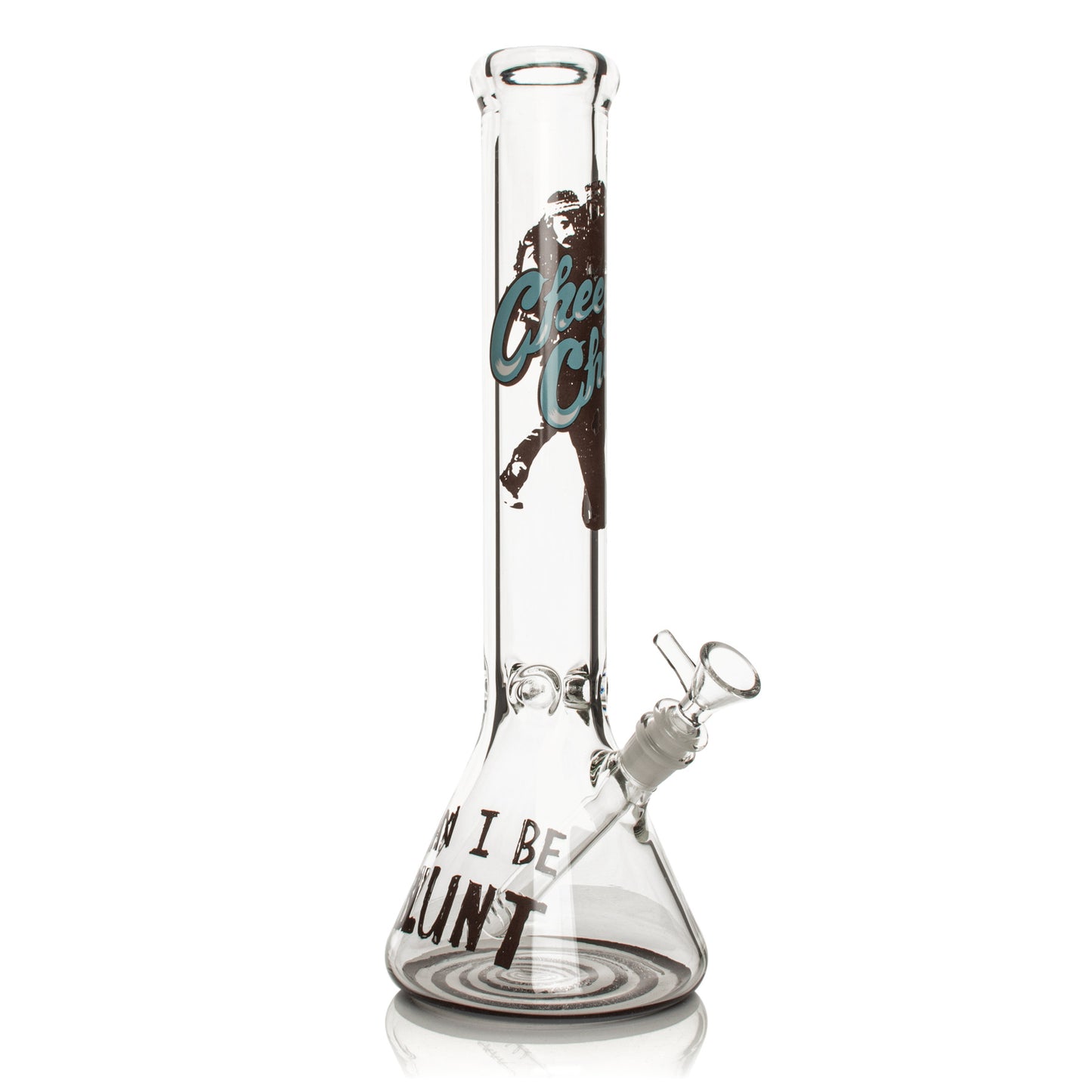 CHEECH & CHONG® Glass 15" 7mm Thick Can I Be Blunt Beaker Base Bong