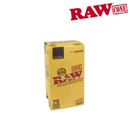 RAW Pre-Rolled Cones 1¼ – 75/PACK