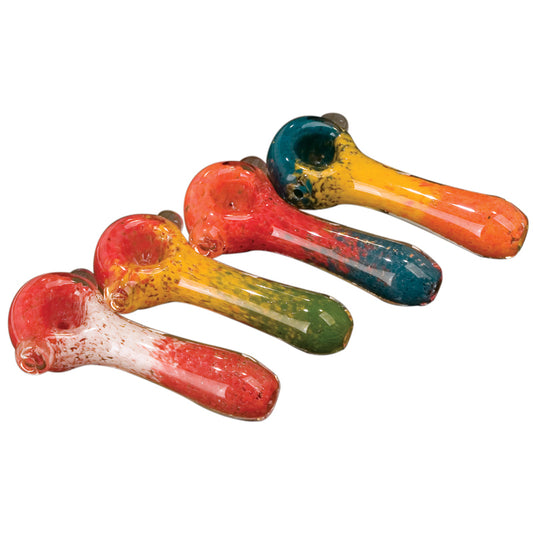 Red Eye Glass Small Triple Colour Fritter Hand Pipe