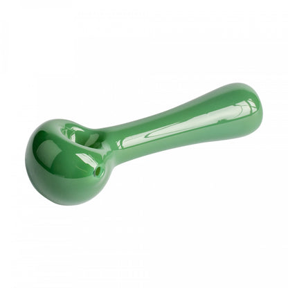 Red Eye Glass Solid Colour Hand Pipe W/ Built in Ash Catcher Mouthpiece
