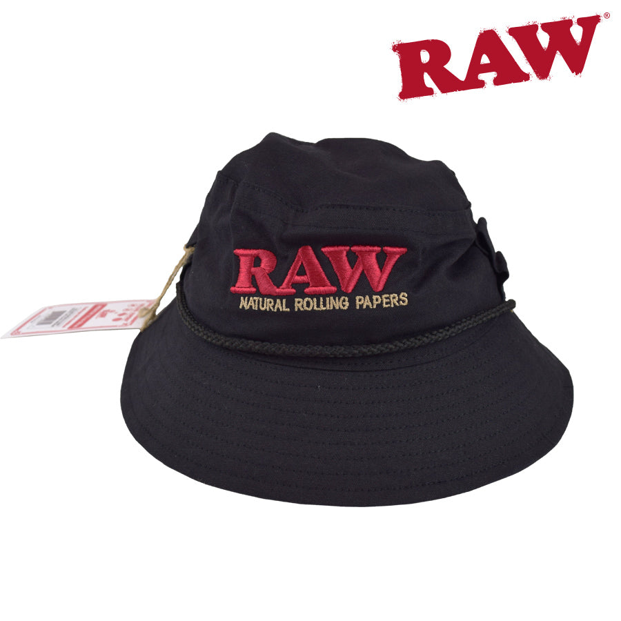 RAW Smokerman's Bucket Hat Black. Head shop Vancouver Canada