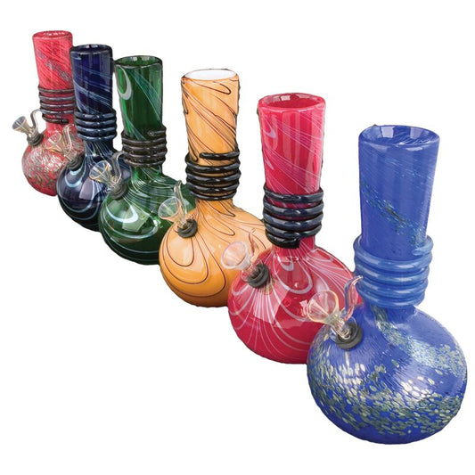 10 Inch Tall Retro Glass Ka-Boom Bong. Available in Assorted Colours . Get it at Onelovehempcompany.com  in Vancouver Canada