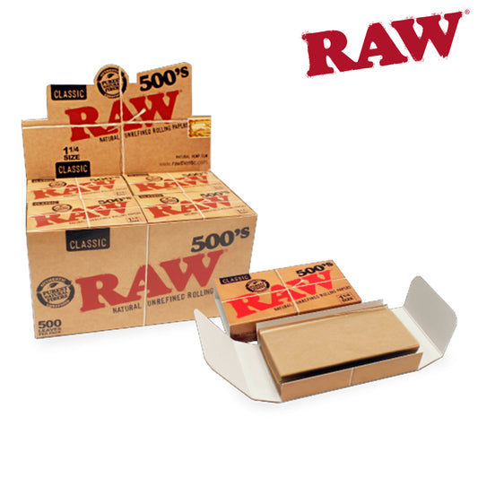 Raw Rolling Papers Classic 1 1/4 500 Pack