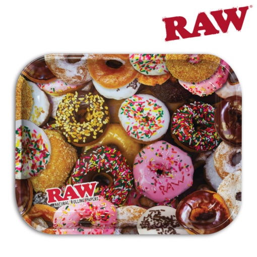 Raw Donut Large Metal Rolling Tray