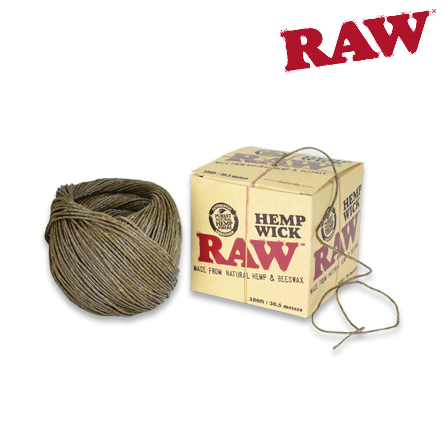 Spool of Raw Hemp Wick Beside Box