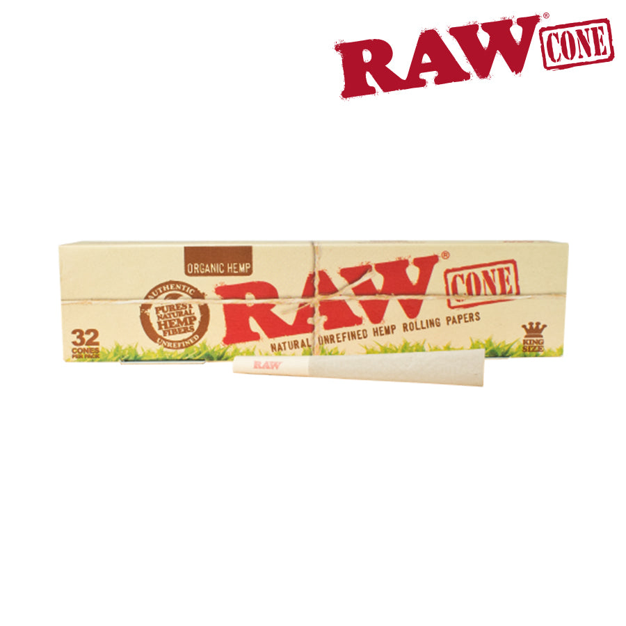 RAW Organic Pre-Rolled Cone King Size– 32/PACK