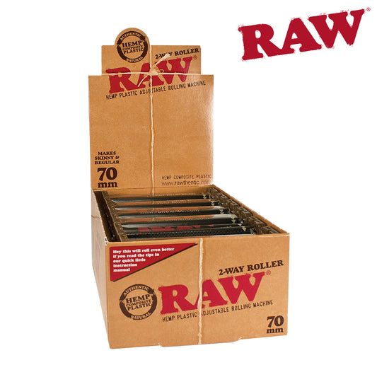 Box of Raw Hemp Plastic Adjustable 2-Way Roller 70mm