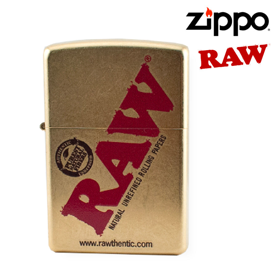 Raw Zippo Lighter. Chrome Finish. Gold.