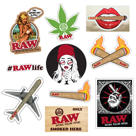 RAW Sticker Pack-Pack of 10 RAW Stickers
