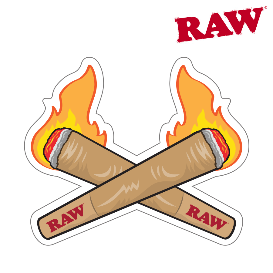 Raw Flaming Cones Sticker