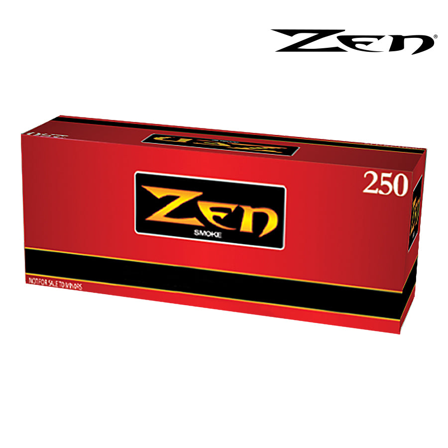 Box of 250 Zen Tubes - Red Cardboard Box with Zen Logo