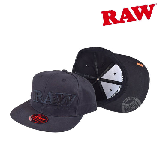 RAW Snap Back Black on Black Hat