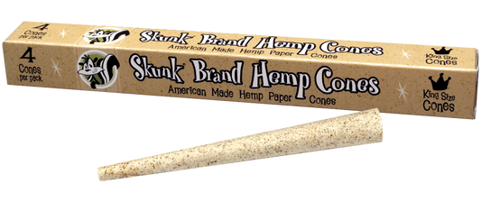 Skunk King Size Hemp Cones 4 Per Pack, 24 Packs Per Box. Buy a Box to Save!