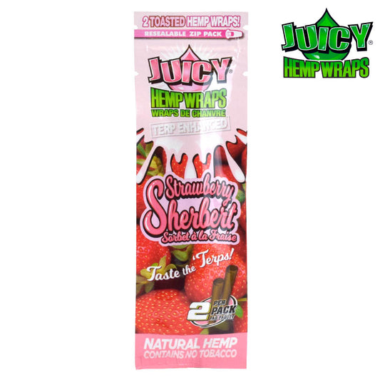 Juicy Hemp Wraps TERP ENHANCED-Strawberry Sherbert