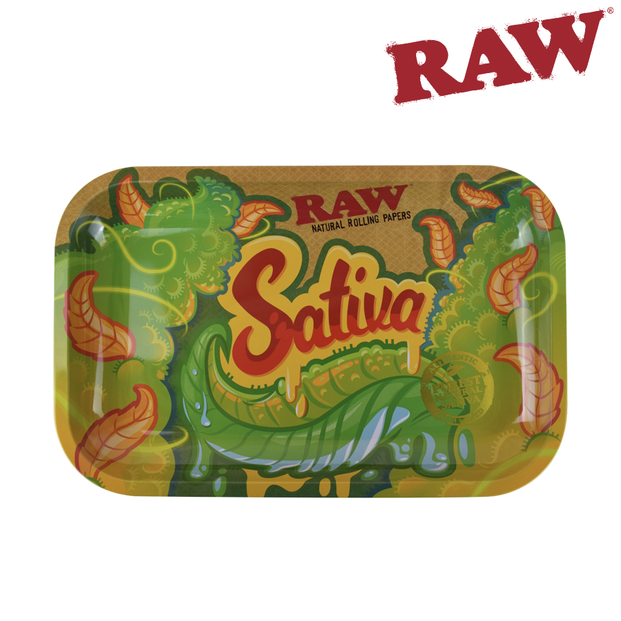 Raw Sativa Rolling Tray