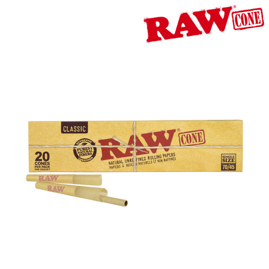 RAW Pre-Rolled Cone 70/45mm Single Size